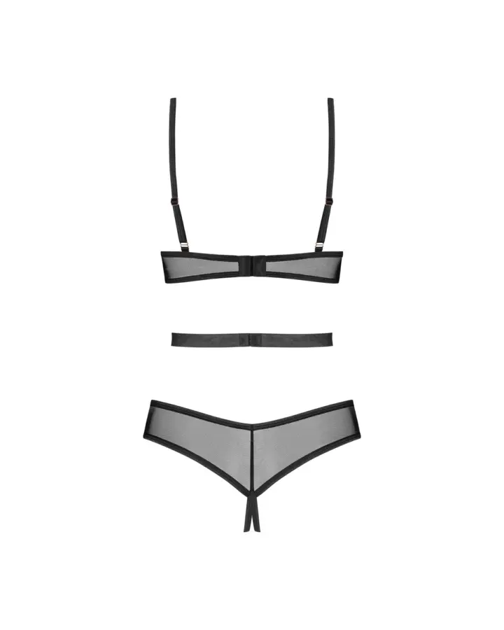 Body aperto nero con dettagli oro rosa – Obsessive Euridia – foto 4