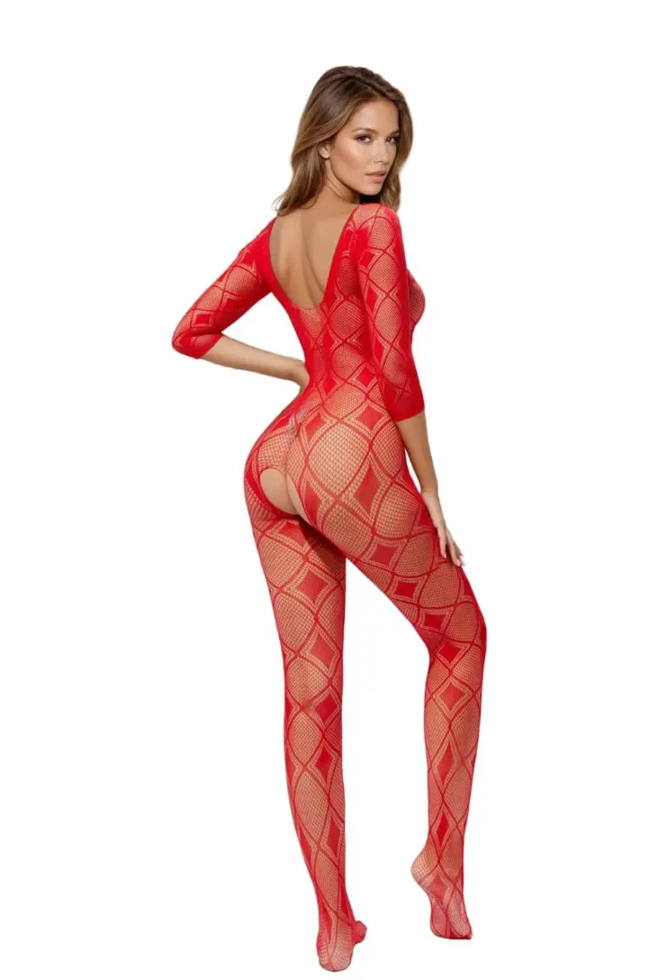 Bodystocking geometrica a rete aperta – SoftLine – foto 2