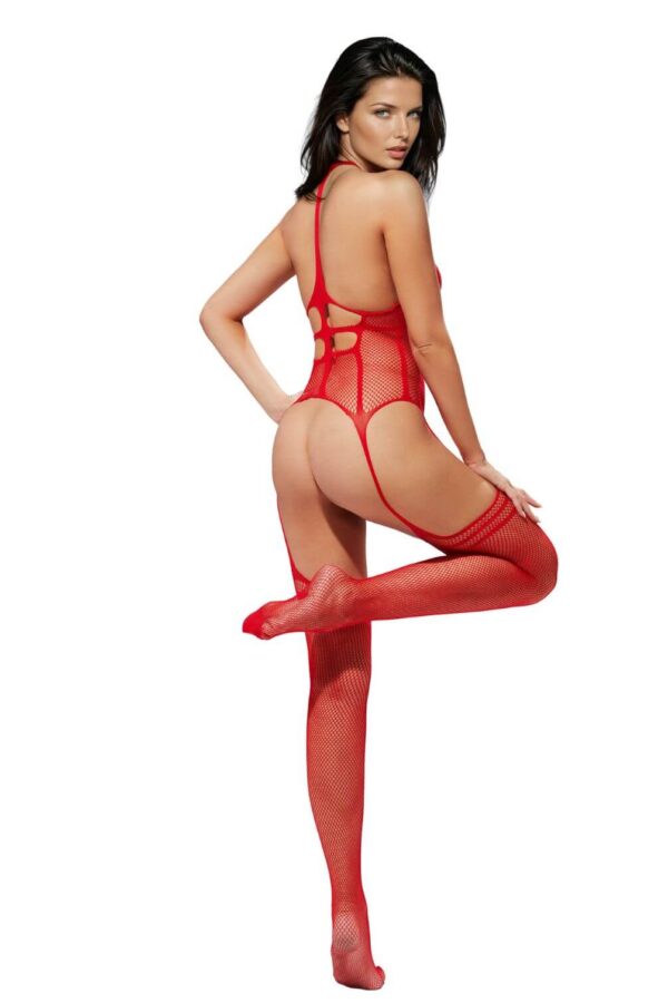 38165.jpg Lingerie Torino-Bodystocking rete con pizzo in nero e rosso – Softline 2054