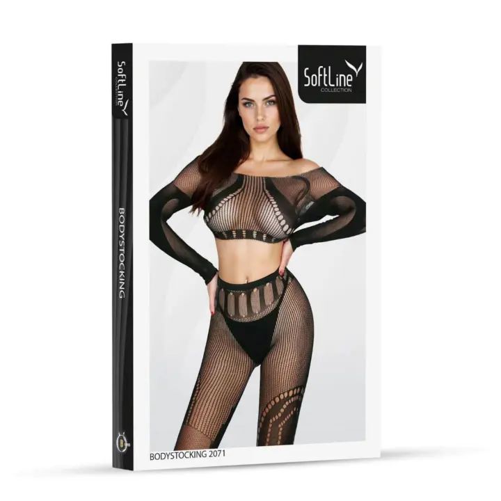Bodystocking 2 pezzi off shoulder – Softline 2071 – foto 4