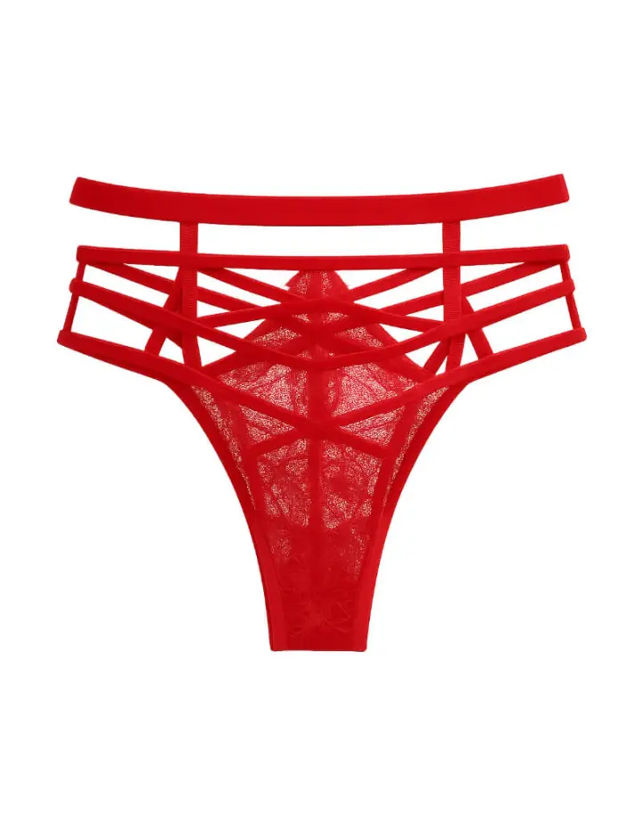 Set Natalizio Rosso con Chemise e perizoma harness Santas Candy – foto 2
