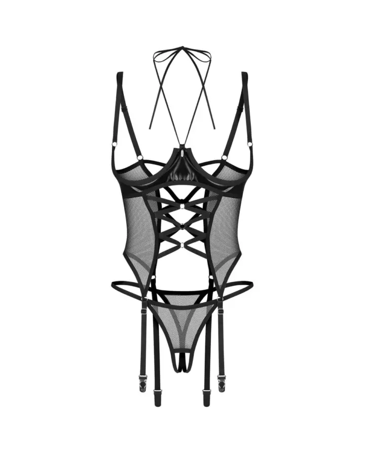 Corsetto aperto Dominna con tanga ouvert – Obsessive – foto 6