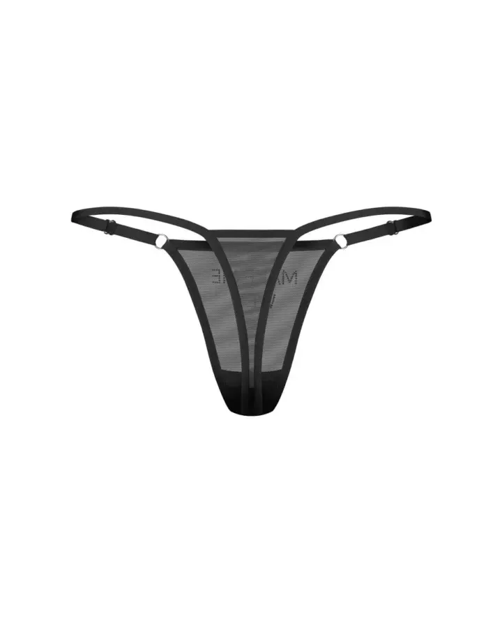 Perizoma mesh con cristalli "Make Me Wet" – Obsessive Violami – foto 7