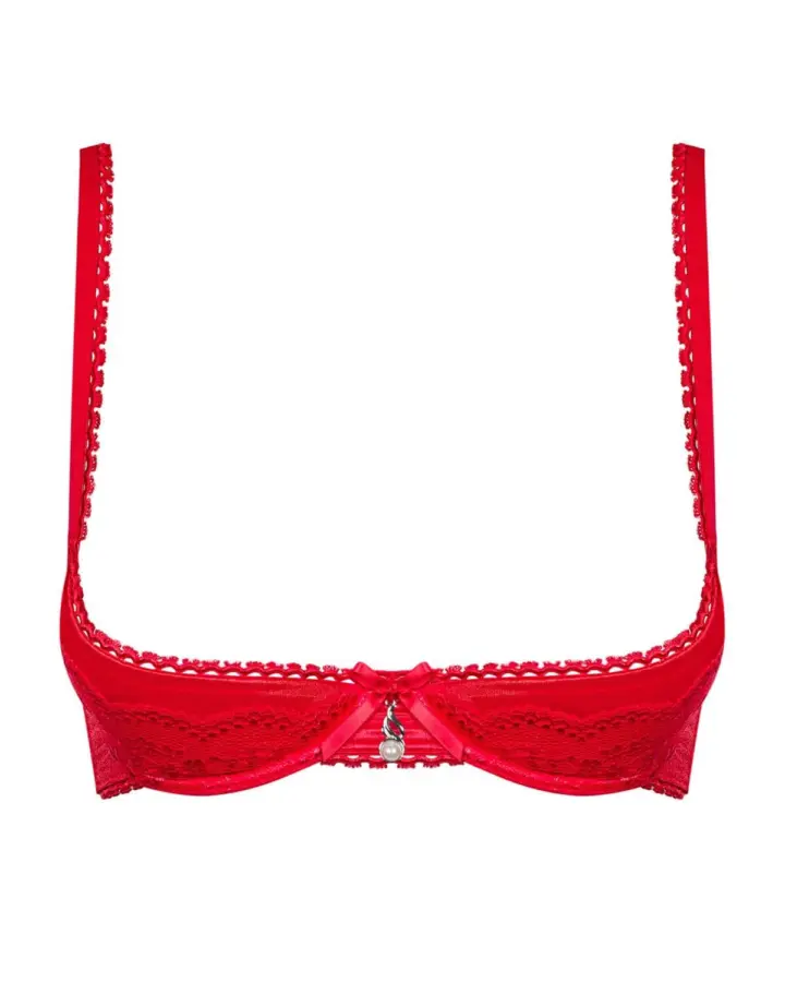 Reggiseno rosso aperto con perla – Obsessive Lovica – foto 2