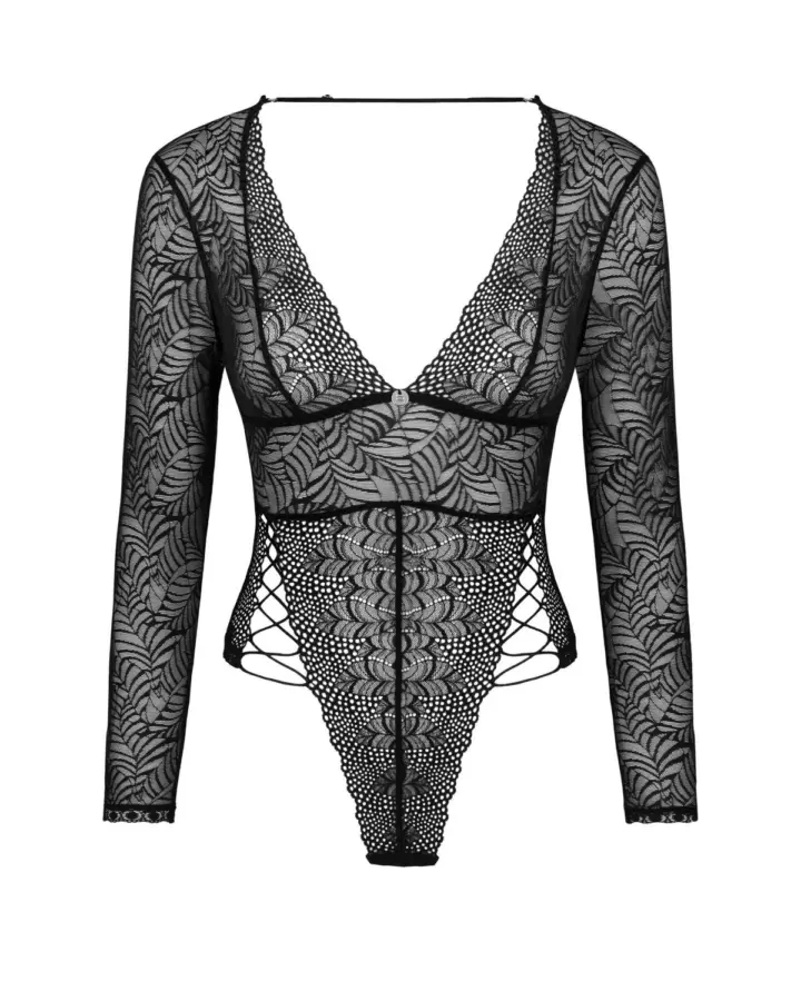 Obsessive Lingerie: Merlys sexy body in pizzo a maniche lunghe – foto 3