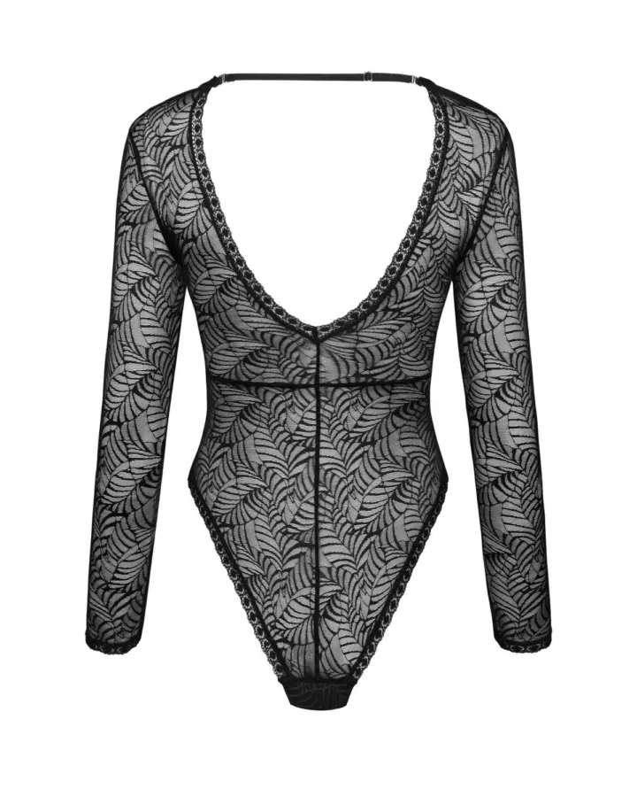 Obsessive Lingerie: Merlys sexy body in pizzo a maniche lunghe – foto 4