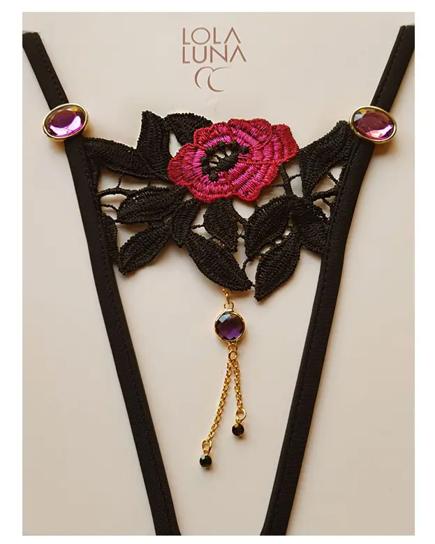 Lola Luna: Iris sexy perizoma aperto con bijoux e decorazione floreale – foto 2