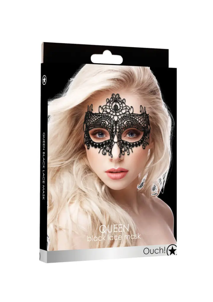 Maschera in pizzo nero stile veneziano Queen Ouch! – foto 4