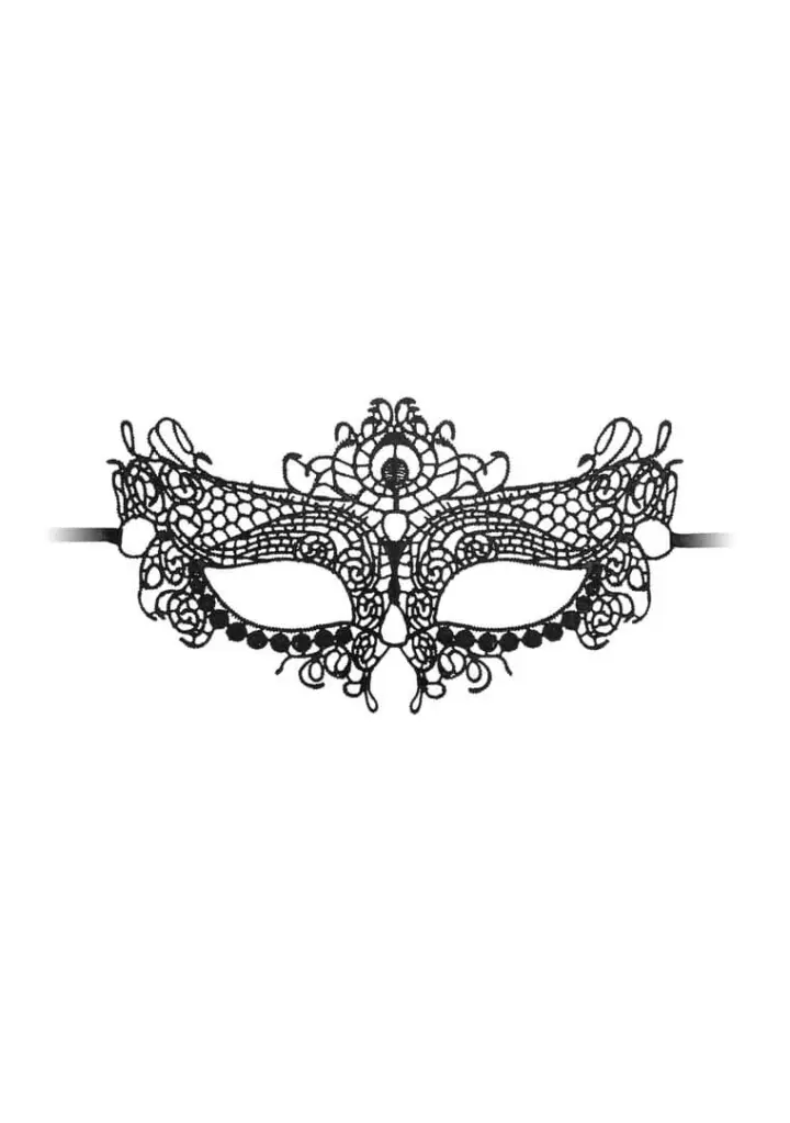 Maschera in pizzo nero stile veneziano Queen Ouch! – foto 2