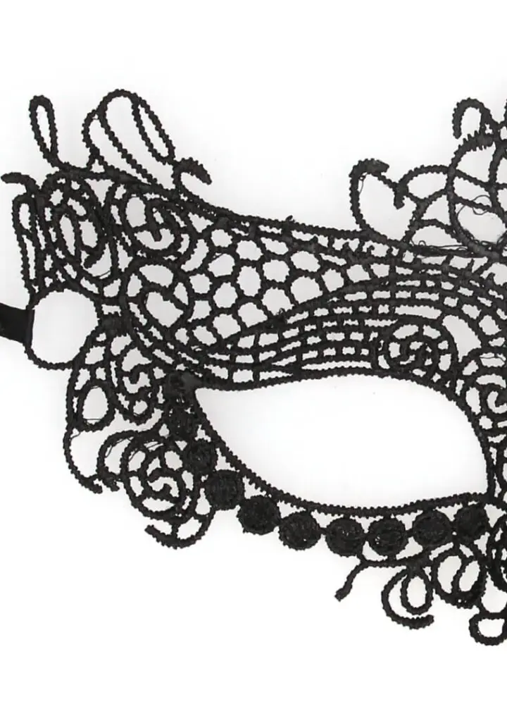 Maschera in pizzo nero stile veneziano Queen Ouch! – foto 3