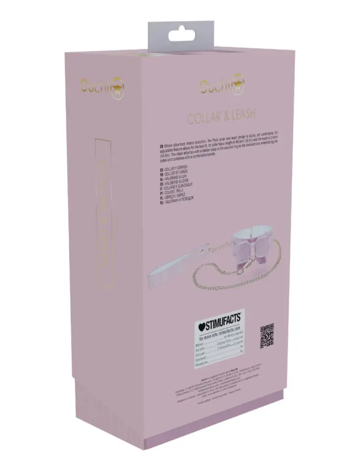 Collare rosa con guinzaglio Paris Collection Ouch! – foto 5