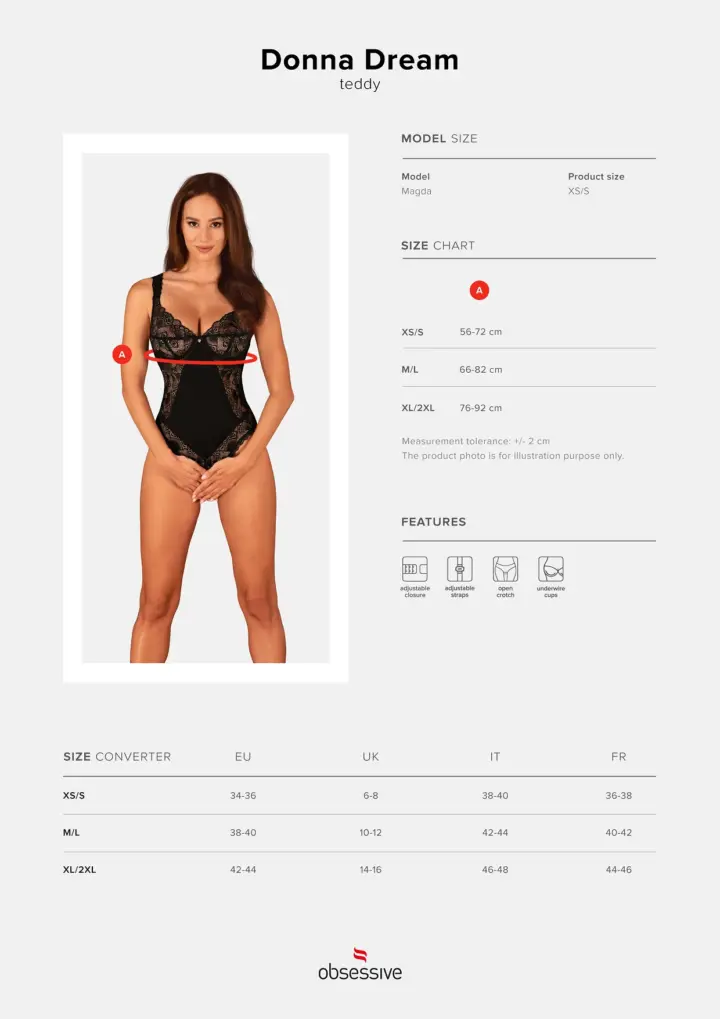 Obsessive Lingerie: Donna Dream sexy body aperto all'inguine – foto 3
