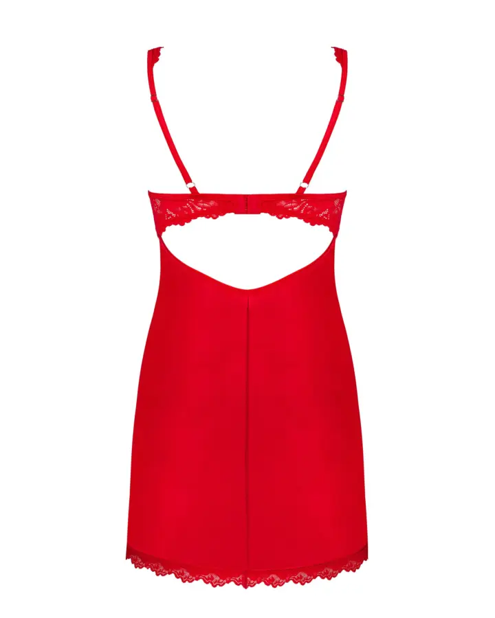 Obsessive Lingerie: Amor Cherris sexy chemise rossa con perizoma – foto 6