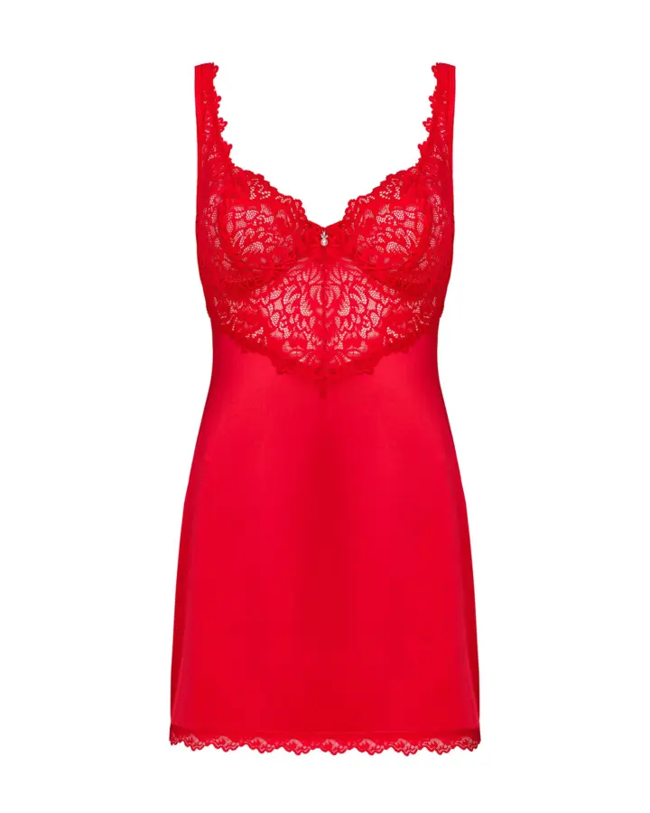 Obsessive Lingerie: Amor Cherris sexy chemise rossa con perizoma – foto 5