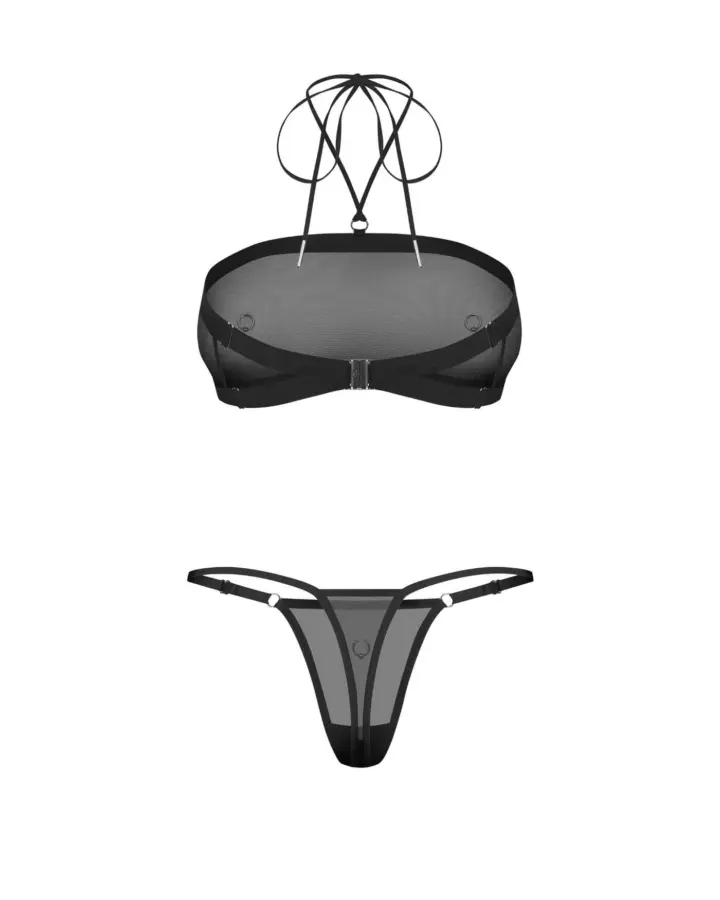 Obsessive Orinelle Set 2 Pezzi Nero Trasparente con Anelli – foto 7