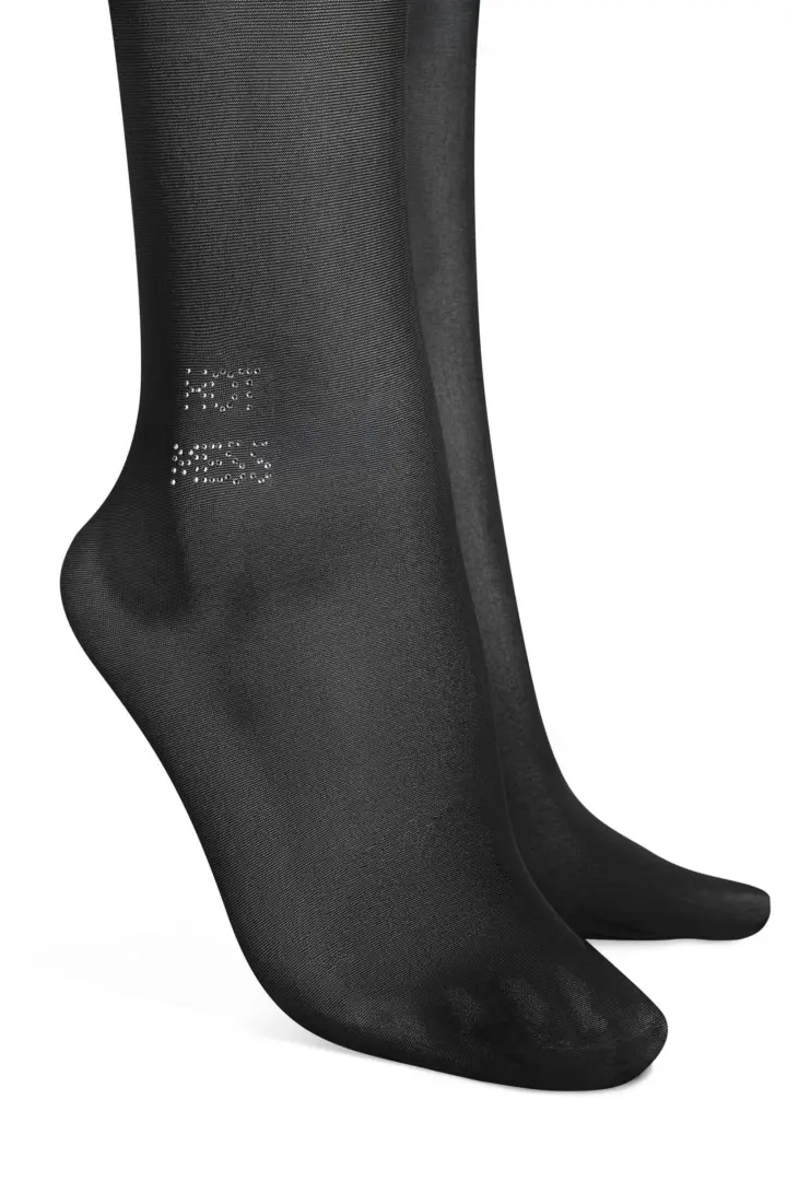 Obsessive Norless Mess Collant Aperti Neri con Scritta Hot Mess – foto 2