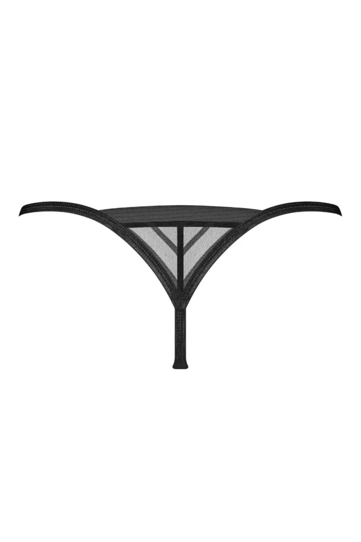Perizoma nero in mesh a V Obsessive Lune Bellis – foto 5
