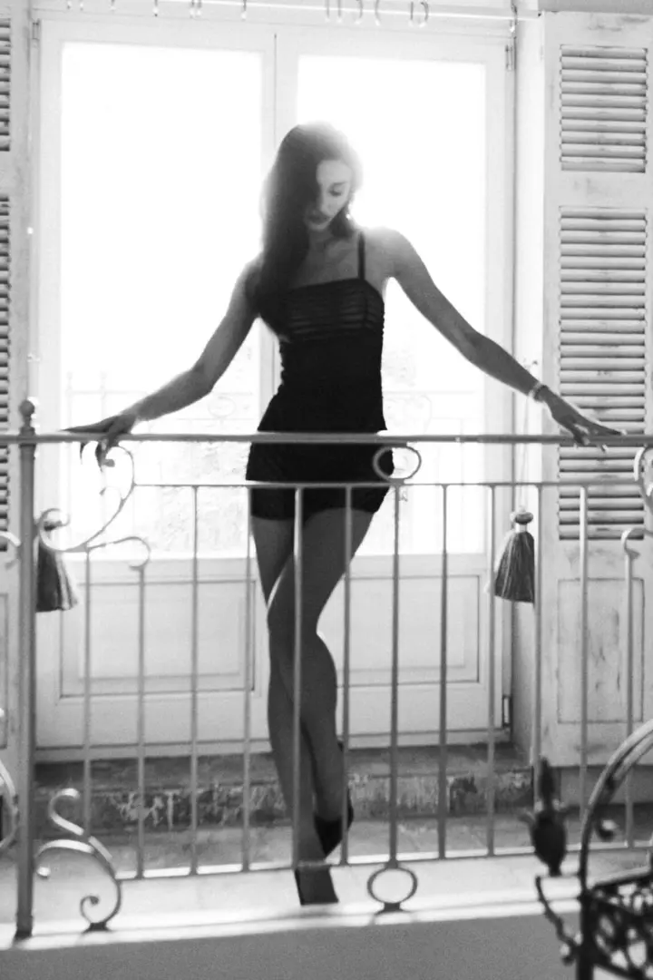 Chemise nera a righe con perizoma Obsessive Lune Bellis – foto 3
