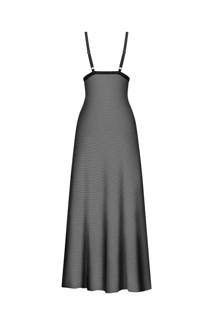 Chemise lunga nera semitrasparente Obsessive Vila Blanes – foto 9