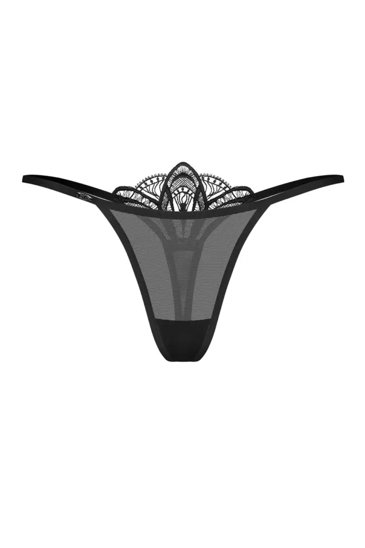 Obsessive Ezmee perizoma nero in rete semi-trasparente – foto 6