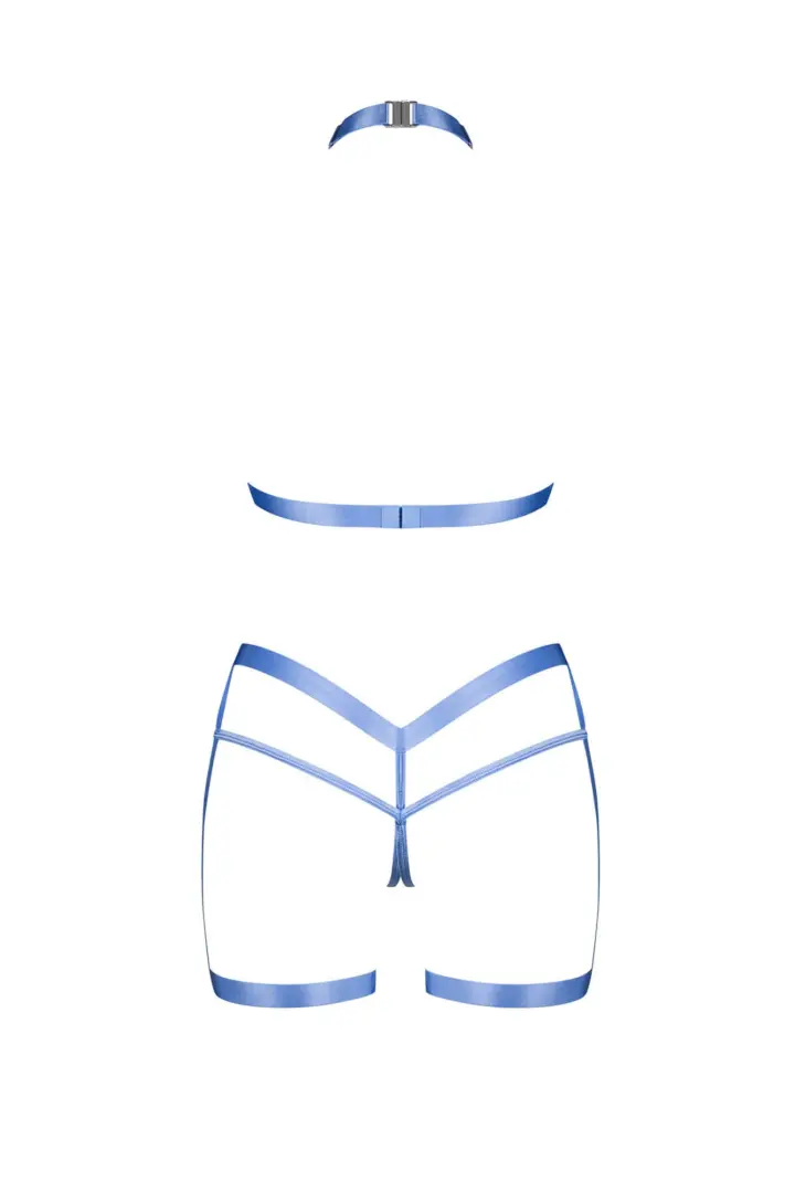 Obsessive Shaderi set harness blu choker e perizoma ouvert – foto 5
