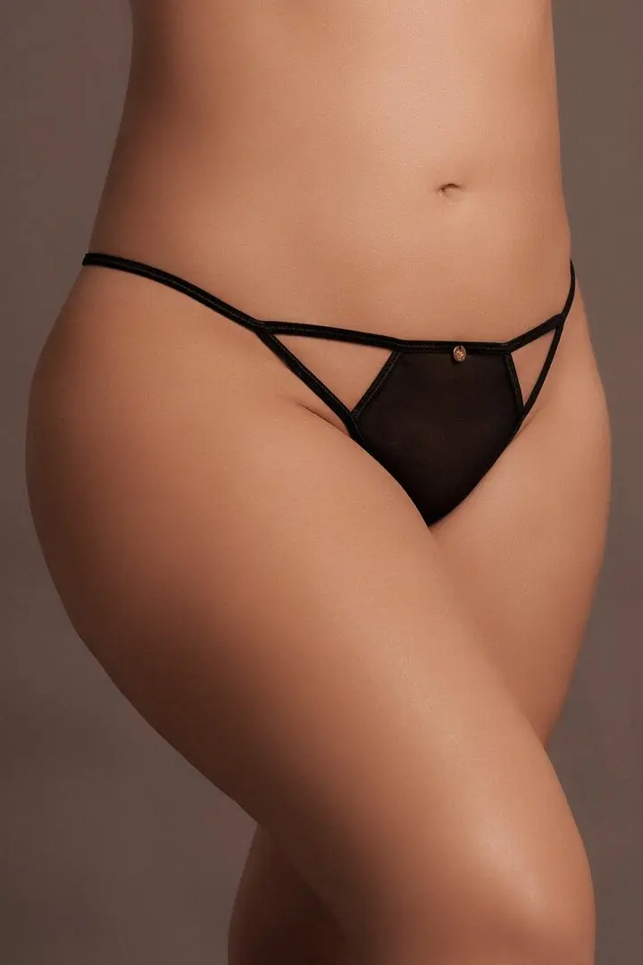 Perizoma aperto Curvy in rete con doppi lacci regolabili – foto 5