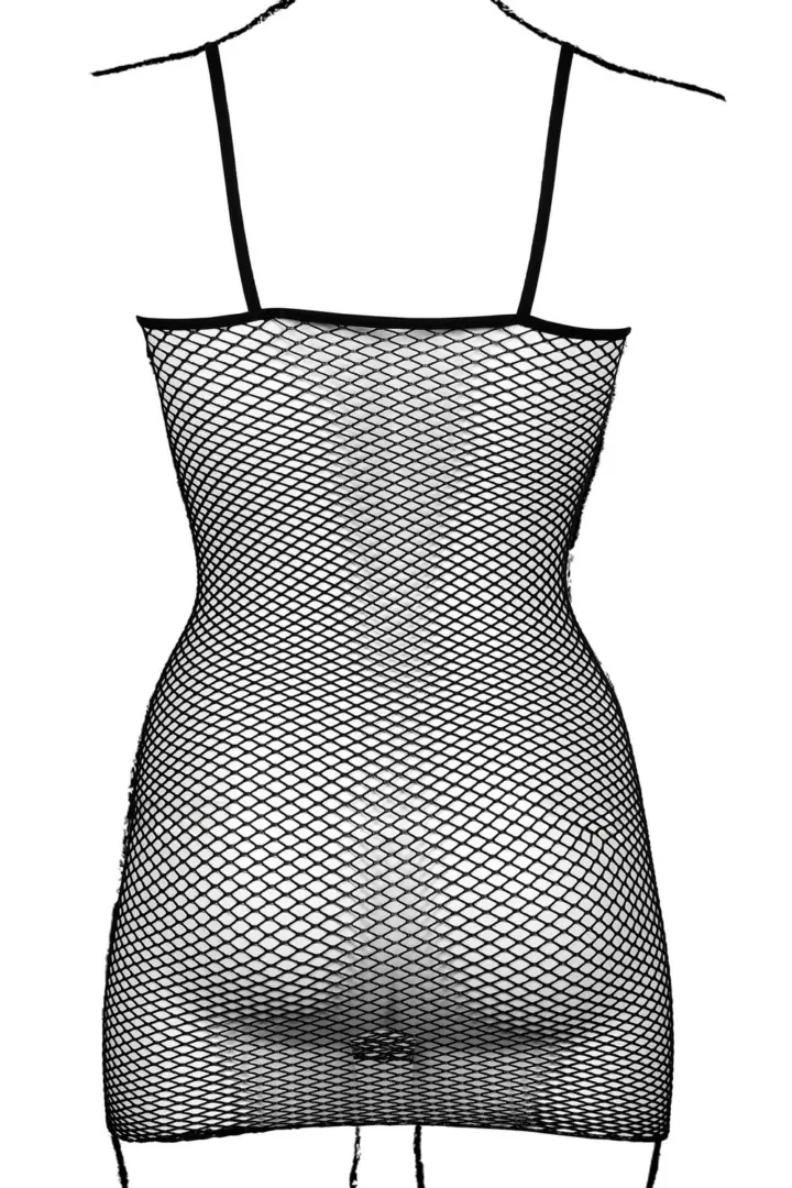 Mini abito Curvy a rete con spalline sottili – foto 5