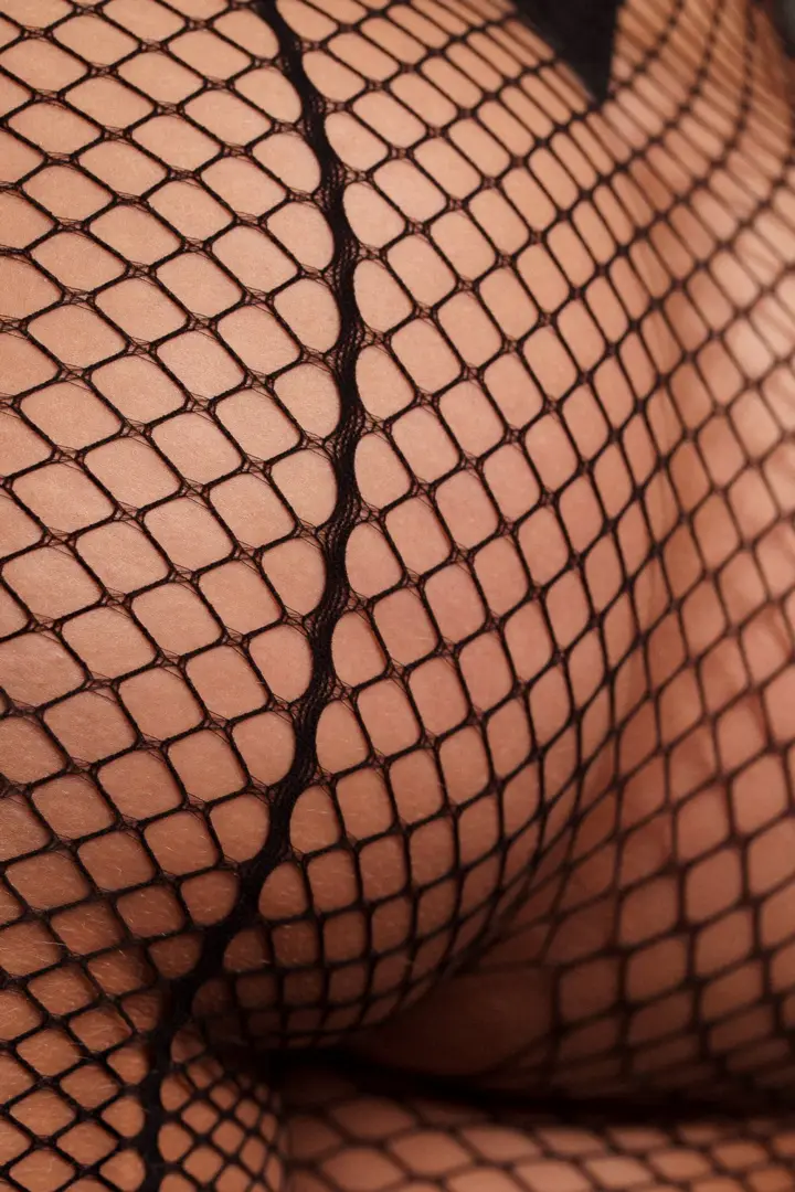 Collant Curvy a rete fine con disegno sagomato – foto 4