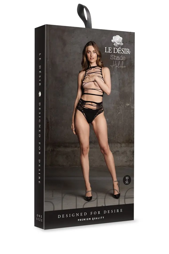 Helike XLV set 2 pezzi con top aperto e slip a fasce – foto 6