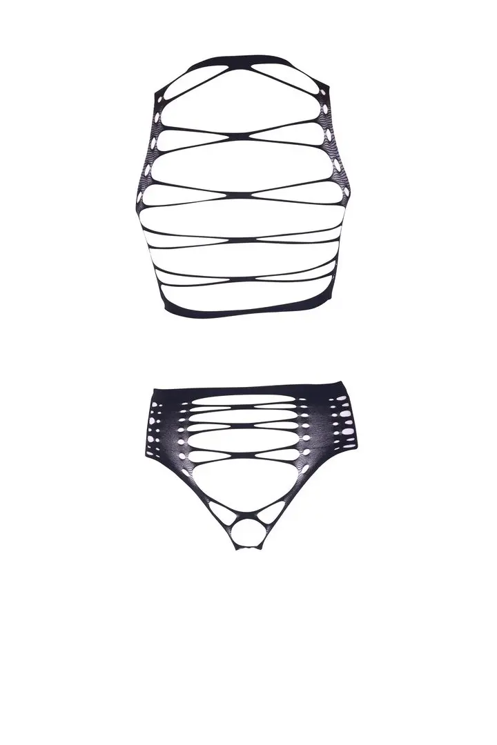 Helike XLV set 2 pezzi con top aperto e slip a fasce – foto 5