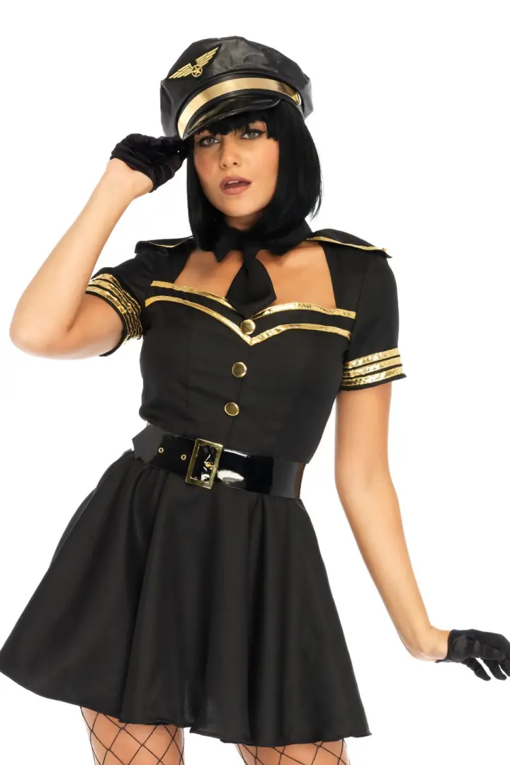 Leg Avenue Flirty Flight Captain Costume Hostess