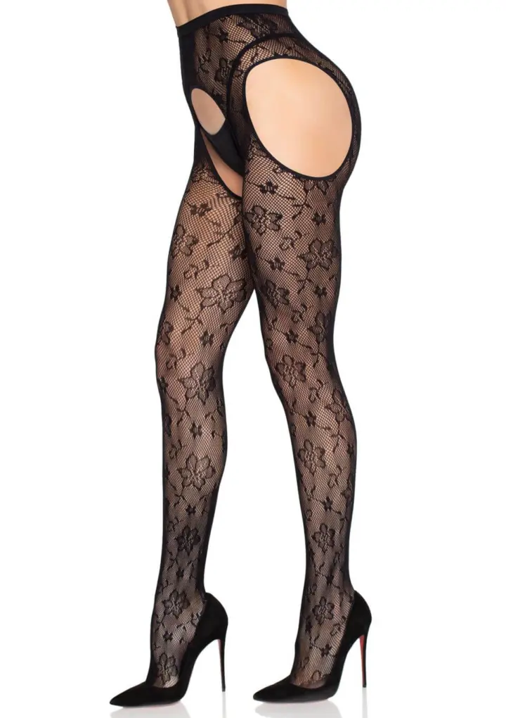 Leg Avenue Bloom Collant Aperto Floreale – foto 3