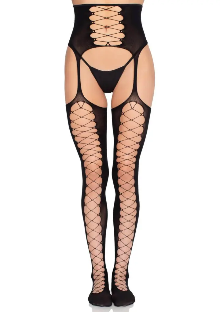 Leg Avenue Lyra Calze Nere con Reggicalze Integrato – foto 7