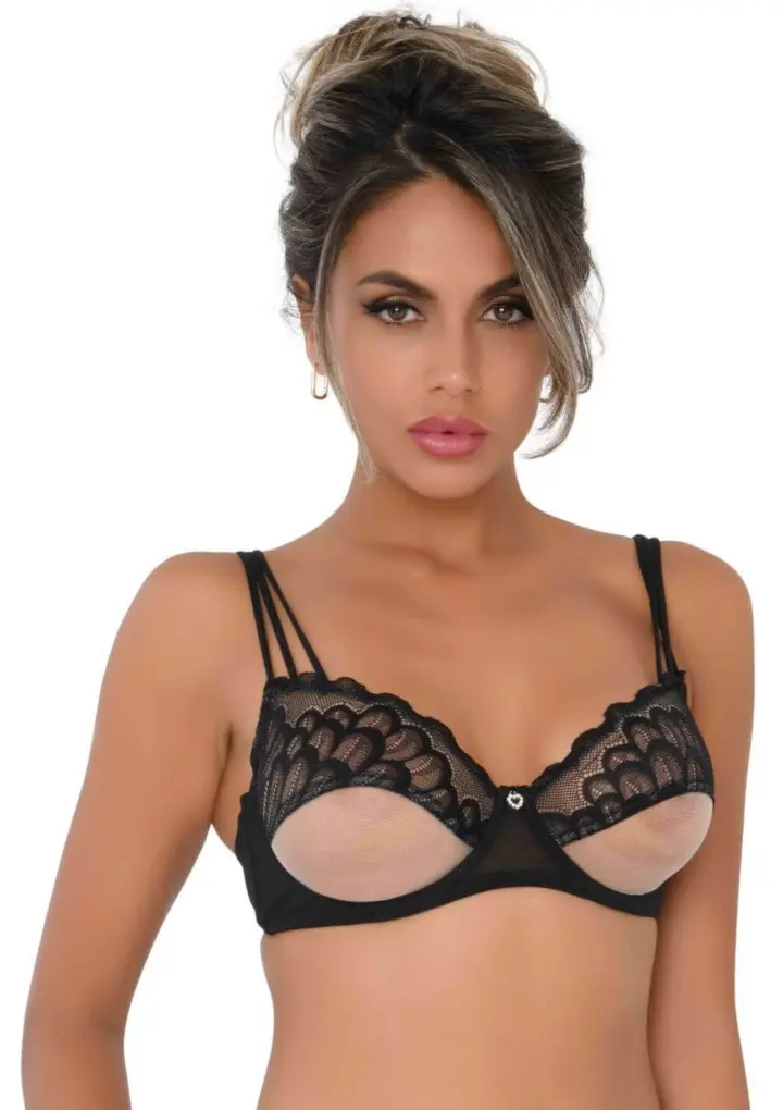 Reggiseno Nero Day & Night in Pizzo con Effetto Underboob