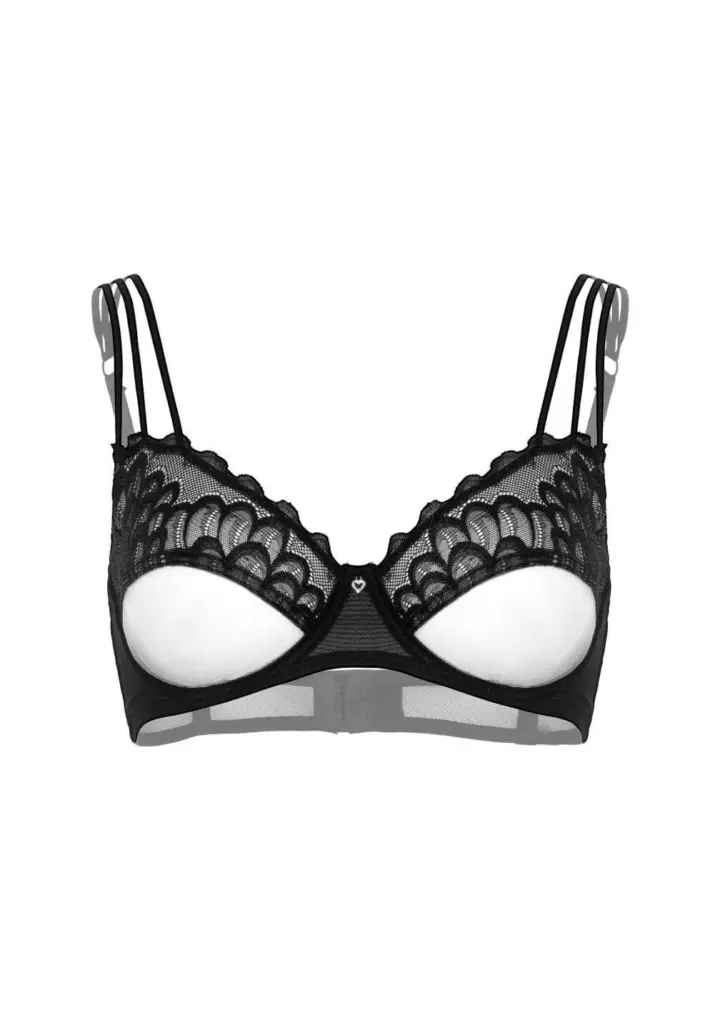 Reggiseno Nero Day & Night in Pizzo con Effetto Underboob – foto 2