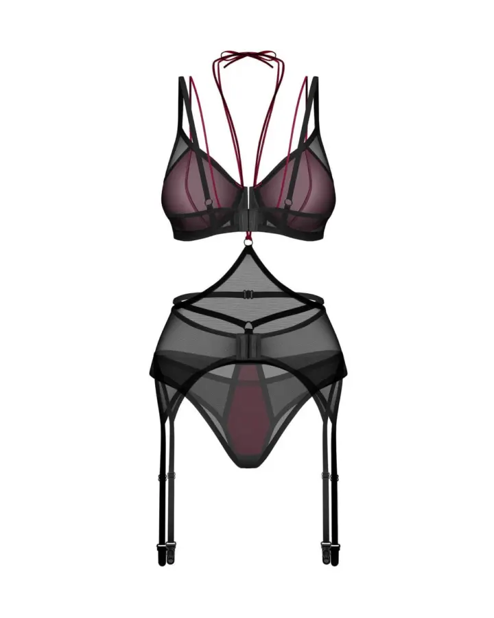Obsessive Parisel Set 3 Pezzi Bordeaux e Nero – foto 8