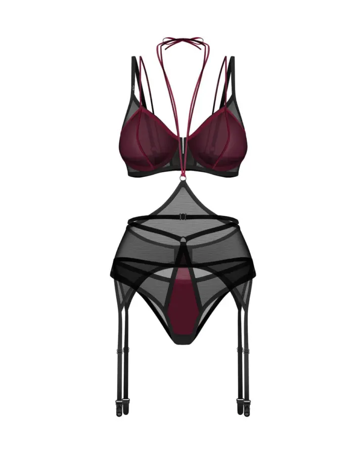 Obsessive Parisel Set 3 Pezzi Bordeaux e Nero – foto 3