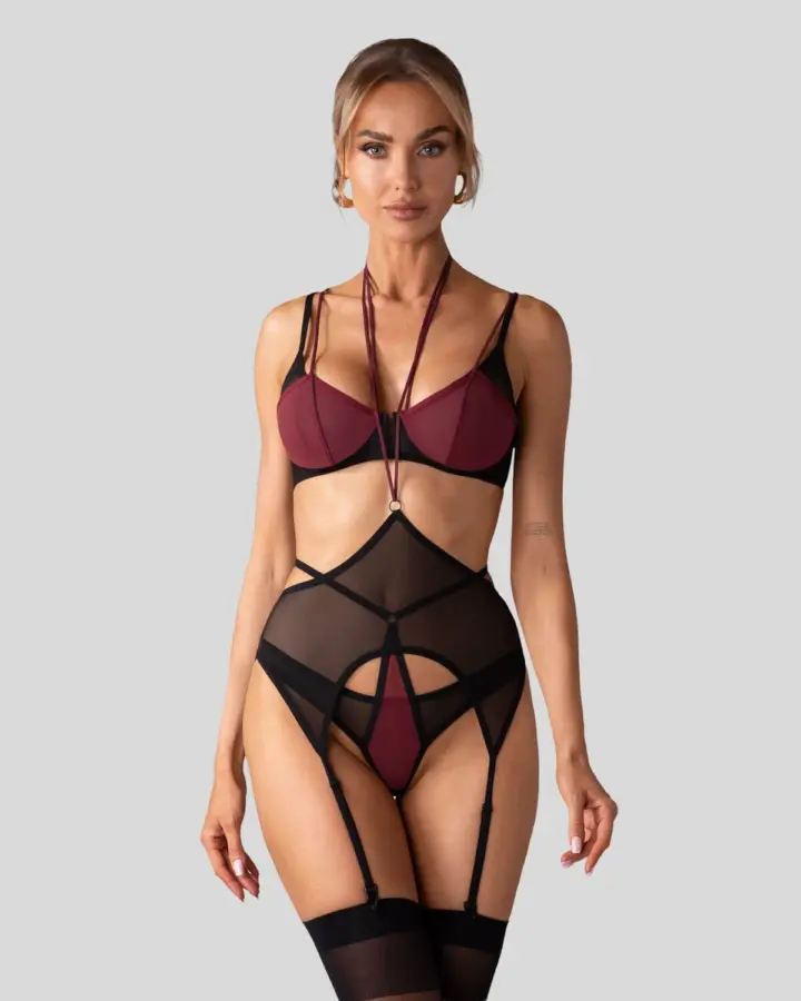 Obsessive Parisel Set 3 Pezzi Bordeaux e Nero – foto 4