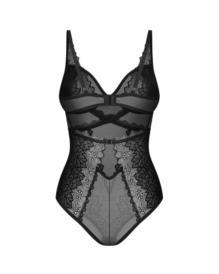 Obsessive Deina More Body Nero in Pizzo Schiena Aperta – foto 5