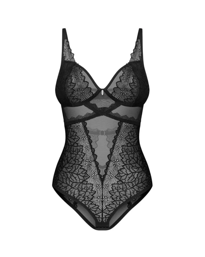 Obsessive Deina More Body Nero in Pizzo Schiena Aperta – foto 4