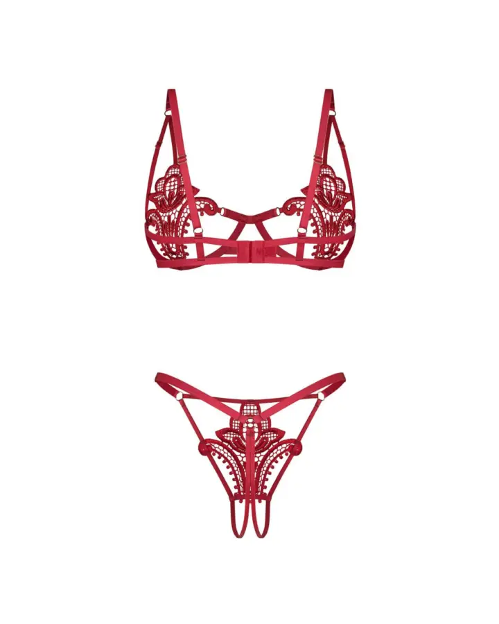 Completino Intimo Aperto Rosso Obsessive Luise Sublim – foto 10
