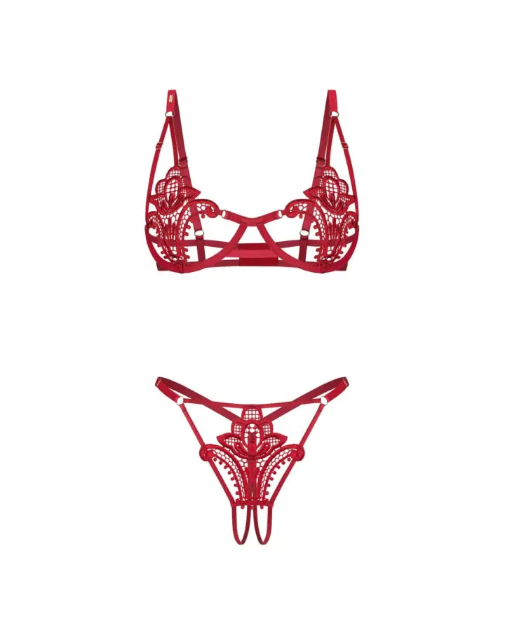 Completino Intimo Aperto Rosso Obsessive Luise Sublim – foto 9