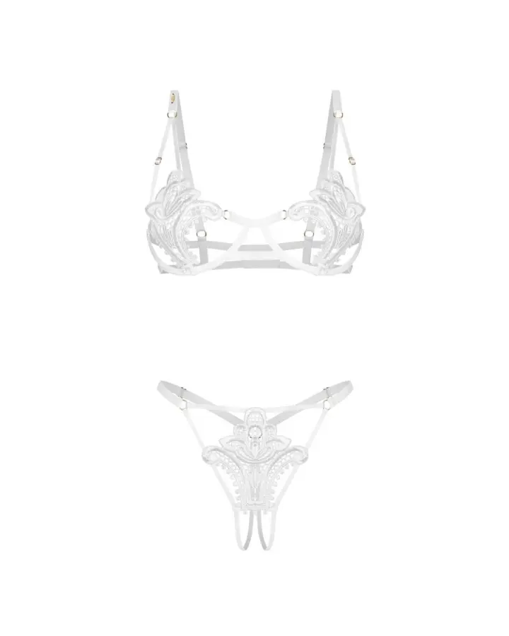 Completino Intimo Aperto Bianco Obsessive Luise Sublim – foto 10