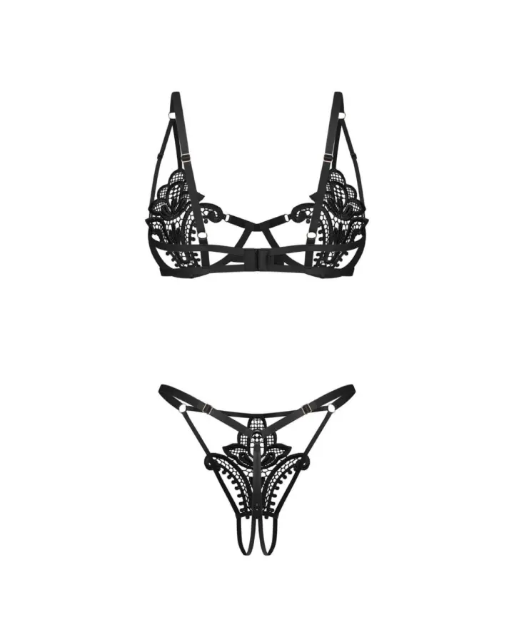 Completino Intimo Aperto Nero Obsessive Luise Sublim – foto 7