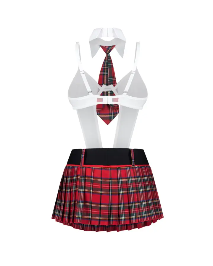 Costume da Scolaretta College Girl in Pizzo Trasparente Obsessive