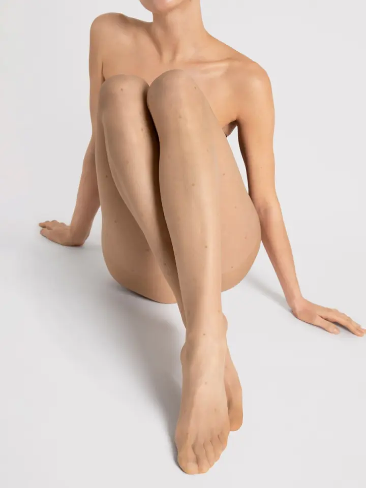 Collant Velati a Pois Fiore – nude