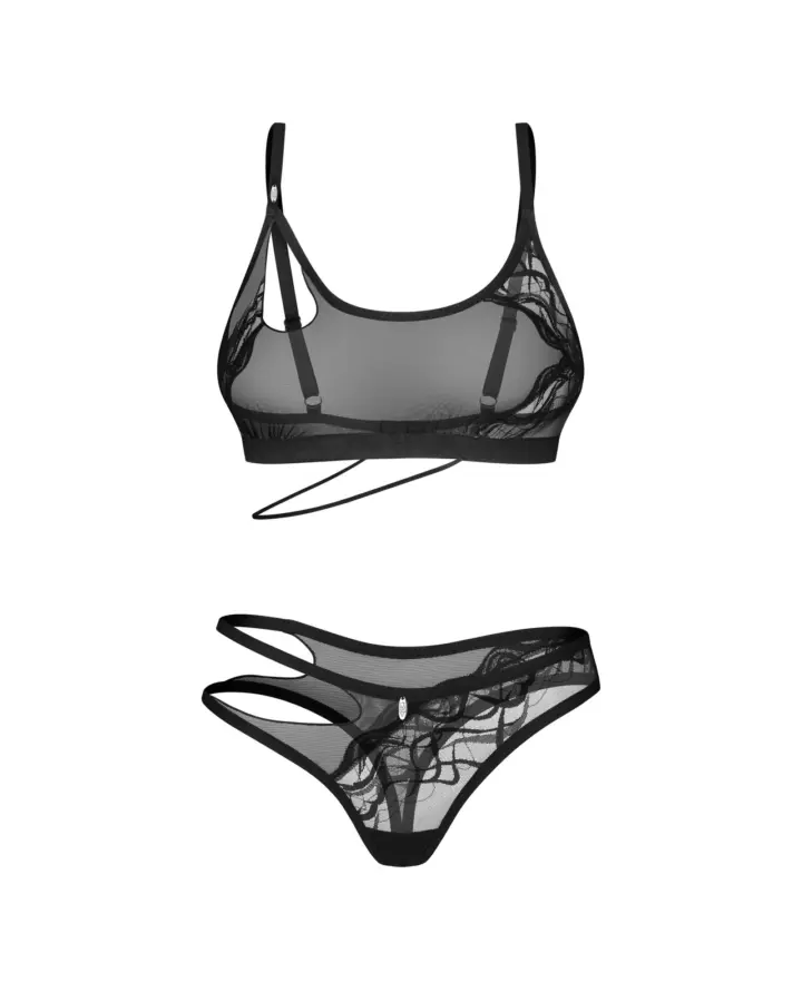 Completino Nero in Rete con Pizzo Saturis Obsessive – foto prodotto, fronte